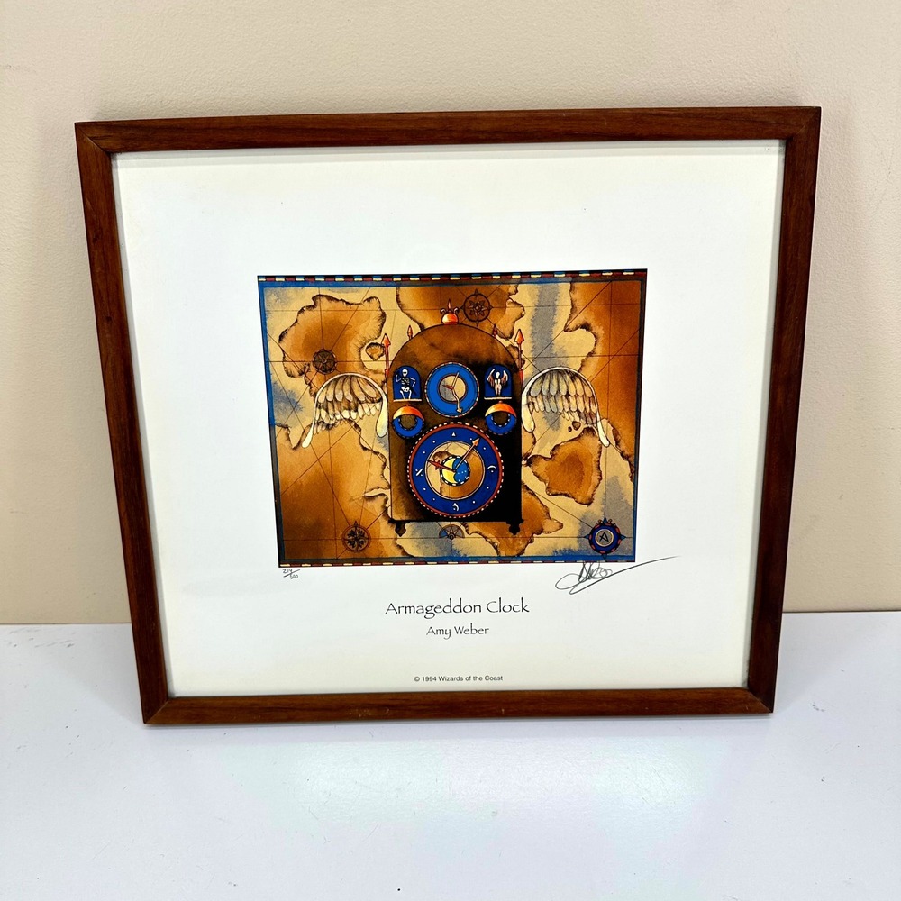 Wizards of the Coast MTG Art Print Armageddon Clock Amy Weber Signed #'d Giclée